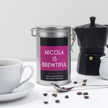 Personalised Coffee Gift In A Tin, 10 of 12