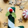 Hanging Felt Christmas Candy Cane Letter, thumbnail 7 of 8