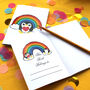 A6 Rainbow Penguin Notebook, thumbnail 5 of 5