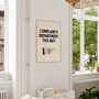 Complaints Department This Way Wall Print | Black And Cream, thumbnail 2 of 3