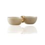 White Marble Mini Bowl Set With Gold Ring, thumbnail 2 of 2