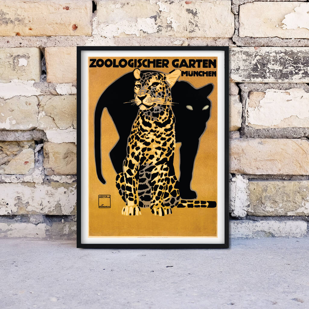 Framed Vintage Zoo Advertising Print By Lelloliving ...