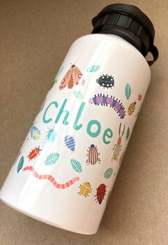 Personalised Kids Bugs Water Bottle, 4 of 4