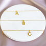 Dainty Gold Plated Initial Necklace, thumbnail 4 of 11
