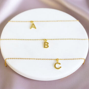 Dainty Gold Plated Initial Necklace, 4 of 11