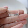 Hugs And Kisses Silver Bar Necklace, thumbnail 5 of 9