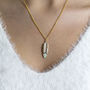 Gold Plated Feather Enamel Necklace, thumbnail 1 of 7
