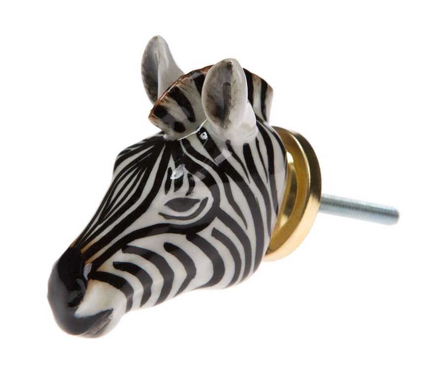 Porcelain Zebra Drawer Pull By And Mary Notonthehighstreet Com