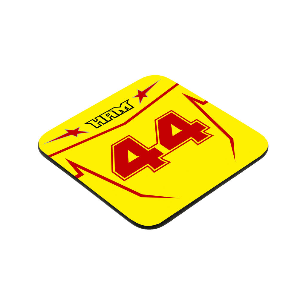Hamilton 2025 Helmet Drinks Coaster, 1 of 2