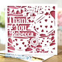 Personalised Cut Out Tea Thank You Card, thumbnail 1 of 2