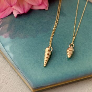 Dainty Shell 9ct Gold Pendant, 5 of 7