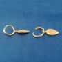 Teardrop Gold Hoop Earrings, Gold, thumbnail 6 of 7