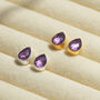 Amethyst Sterling Silver Stud Earrings, thumbnail 2 of 5