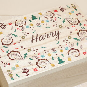 Personalised Nutcracker Wooden Christmas Eve Box, 3 of 3