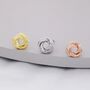 Sterling Silver Love Knot Stud Earrings, thumbnail 4 of 12