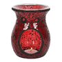 Large Red Crackle Glass Oil Burner And Wax Warmer, thumbnail 2 of 4
