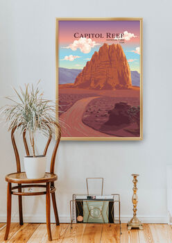 Capitol Reef National Park USA Travel Poster Art Print, 5 of 8
