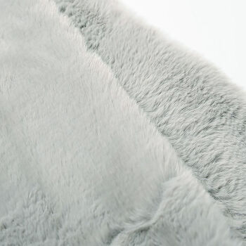 Luxury Grey Faux Fur Pom Pom Scarf, 3 of 4