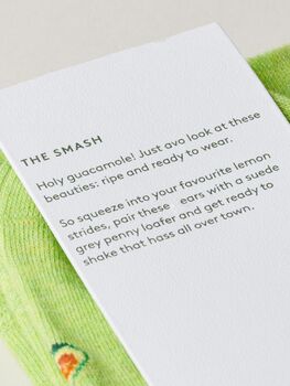 The Smash – Luxury Avocado Themed Socks, 6 of 8