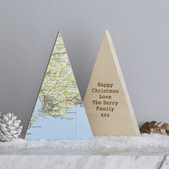 Personalised Map Tree Christmas Decoration, 3 of 5