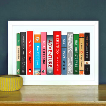 Personalised Books Wedding Print, 5 of 5