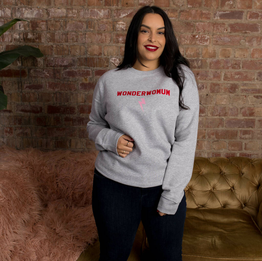 Wonderwomum Super Mum Sweatshirt By Rock On Ruby | notonthehighstreet.com