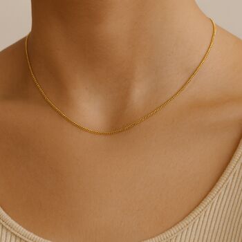9ct Yellow Gold Heavy Diamond Cut Curb Chain – 16in To 22in, 4 of 10