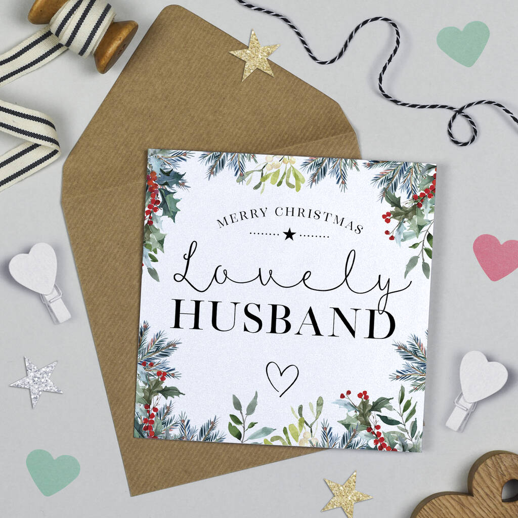 Merry Christmas Husband Card By Michelle Fiedler Design ...