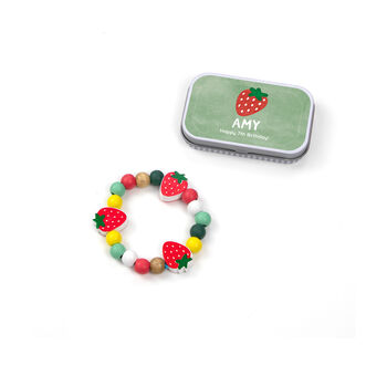 Personalised Strawberry Bracelet Gift Kit, 2 of 3