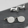 Personalised Polished Silver Plated Oval Cufflinks, thumbnail 2 of 8