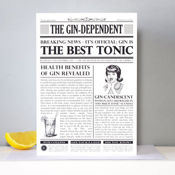 'The Gindependent' Gin Personalised Card, 2 of 3