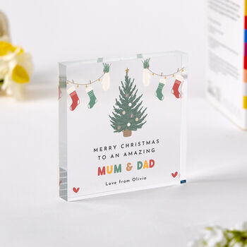 Christmas Tree Acrylic Plaque Gift, 3 of 6