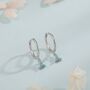 Sterling Silver Extra Tiny Three Cz Huggie Hoop Earrings, thumbnail 1 of 12