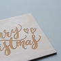 Merry Christmas Wooden Card, thumbnail 3 of 4