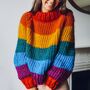 Commission Rainbow Roll Up Knit Down Jumper, thumbnail 2 of 6