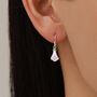 Sterling Silver Enamel Foxglove Flower Drop Earrings, thumbnail 1 of 11