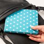 Blue Badge Permit Wallet In Spotty Aquamarine, thumbnail 3 of 7