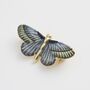 Deco Butterfly Blue Brooch, thumbnail 1 of 4