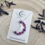 Crescent Moon Filled Flower Necklace, thumbnail 1 of 5