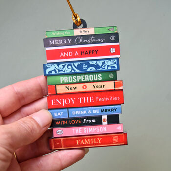 Personalised Books Christmas Tree Decoration, 2 of 5