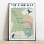 Personalised River Wye Map Art Print, thumbnail 3 of 10