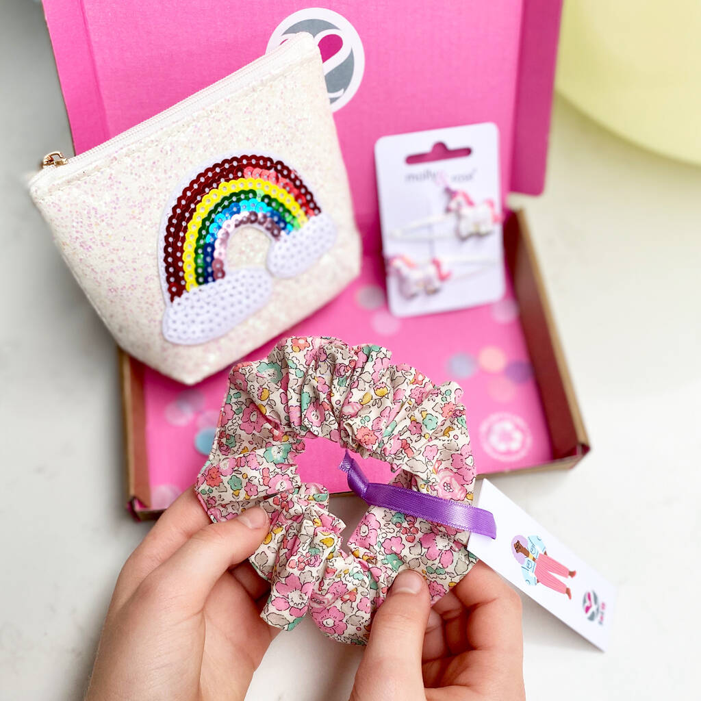 Personalised Glitter Rainbow Gift Set For Girls, 1 of 7