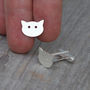 Personalised Cat Cufflinks In Sterling Silver, thumbnail 2 of 4