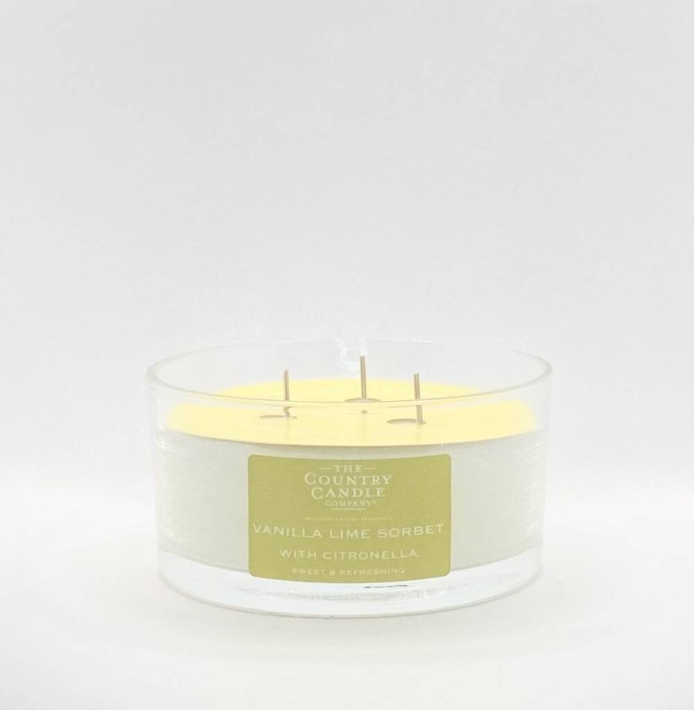 Vanilla Lime Sorbet Citronella Three Wick Candle By The Country Candle