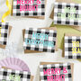 Black Gingham Pack Of Eight Christmas Cards, thumbnail 3 of 4