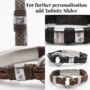 Personalised Mixed Brown Leathers Memorial Bracelet With 'Circle Of Life' Urn For Ashes, thumbnail 8 of 11