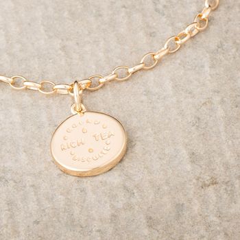Gold Plated Rich Tea Biscuit Bracelet, 3 of 7