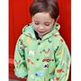 Children's Green Farmyard Hooded Raincoat, thumbnail 3 of 5