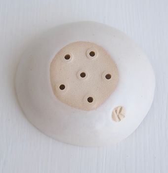 Handmade Mini White Ceramic Soap Dish, 10 of 10