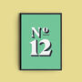 Personalised 'House Number' Colourful Art Print, thumbnail 4 of 6